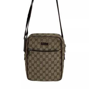 Authentic Vintage Gucci Beige Monogram Crossbody Bag